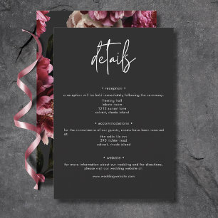 Carte D'accompagnement Peonies à la crème bourguignonne moderne Détails F