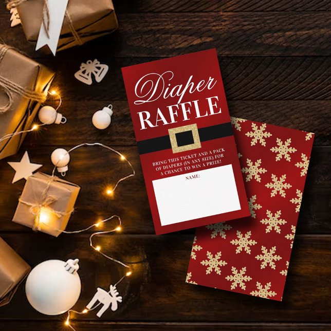 Carte D'accompagnement Père Noël Baby | Baby shower de Noël Déchets Raffl (Créateur téléchargé)
