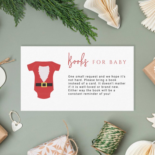 Carte D'accompagnement Père Noël Baby Baby shower de Noël Demande de rése (Créateur téléchargé)