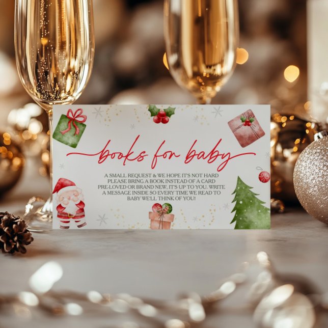 Carte D'accompagnement Père Noël Baby Christmas Baby shower de Noël Deman (Créateur téléchargé)