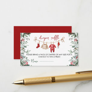 Carte D'accompagnement Père Noël Baby Christmas Diaper Baby shower de raf
