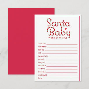 Carte D'accompagnement Père Noël Baby Christmas Word Scramble Jeu