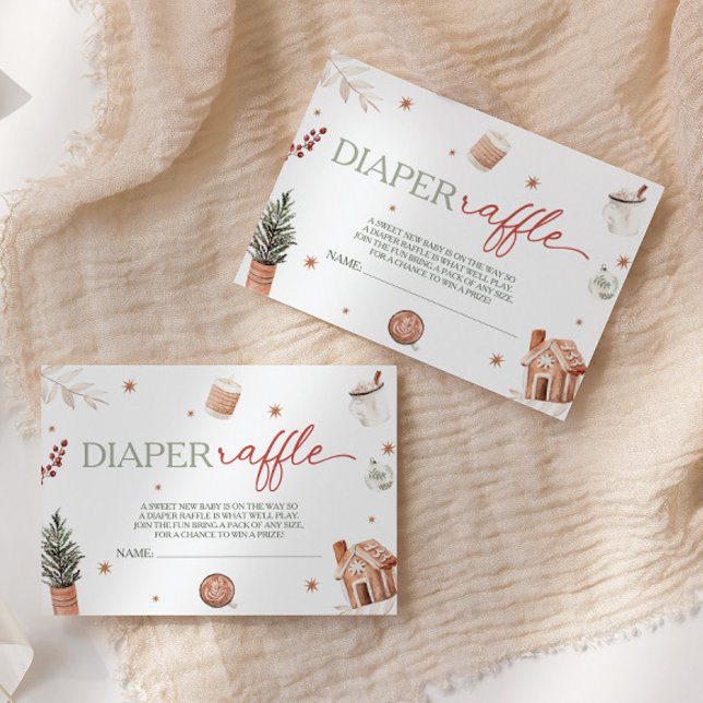 Carte D'accompagnement Père Noël Baby shower Diaper Raffle (Créateur téléchargé)