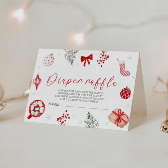 Carte D'accompagnement Père Noël Baby shower Diaper Raffle (Créateur téléchargé)