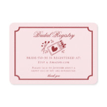 Perfect Match Made in Heaven Pink Bridal Registry