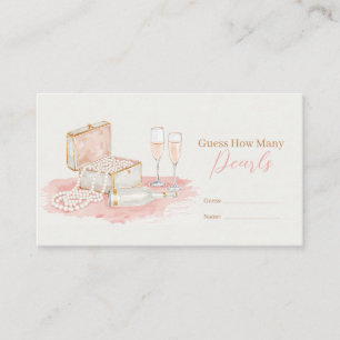 Carte D'accompagnement Perles & Prosecco Devinez combien de perles
