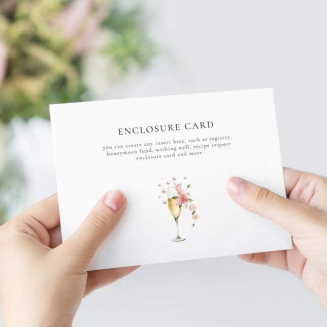 Carte D'accompagnement Perles roses blanches et Fête des mariées personna (Créateur téléchargé)