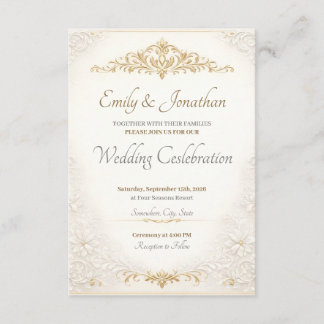 Carte D'accompagnement Personalized Editable Wedding Enclosure Cards
