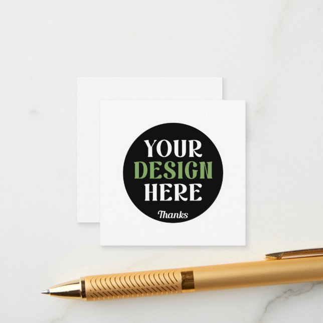 Carte D'accompagnement personnalisé, unique, élégant et minimaliste hersh (Devant/Arrière en situation)