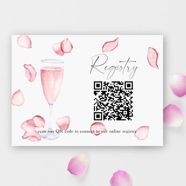 Carte D'accompagnement Pétales et Procuco Code QR registre des douches nu (Créateur téléchargé)