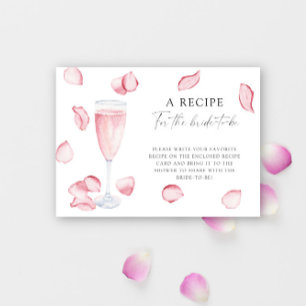 Carte D'accompagnement Pétales et Prosecco - Recette pour la future marié
