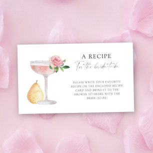 Carte D'accompagnement Pétales et Prosecco - Recette pour la future marié