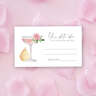 Carte D'accompagnement Pétales & Prosecco - Idées de soirée en amoureux \