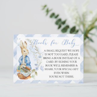 Carte D'accompagnement Peter Rabbit Baby Boy - Livres pour Baby Insert Ca