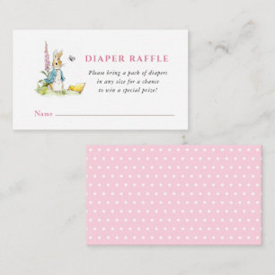 Carte D'accompagnement Peter Rabbit Bébé Fille douche Déchets Raffle
