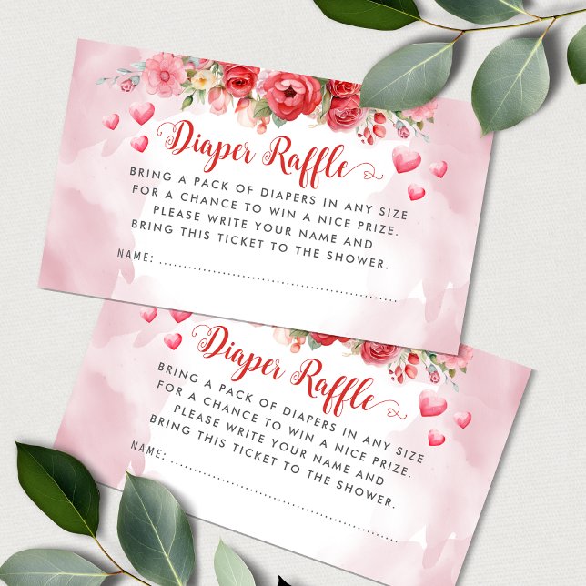 Carte D'accompagnement Petit Baby shower amoureux Cute Déchets Raffle (Créateur téléchargé)