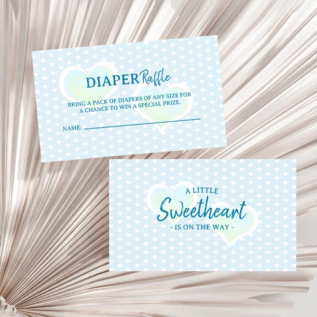 Carte D'accompagnement Petit Baby shower bleu doux Raffin de couche (Créateur téléchargé)