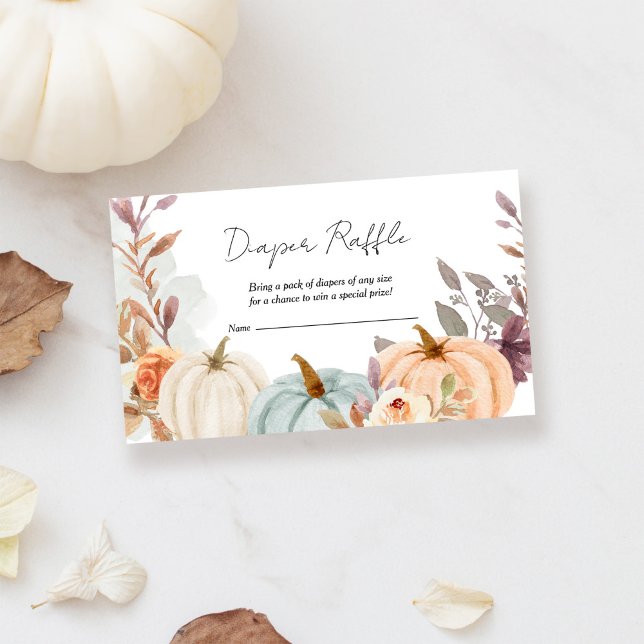 Carte D'accompagnement Petit Baby shower Citrouille de l'automne (Créateur téléchargé)