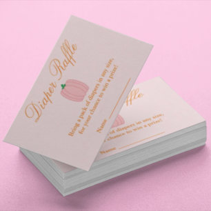 Carte D'accompagnement Petit Baby shower Citrouille Déchets Raffle