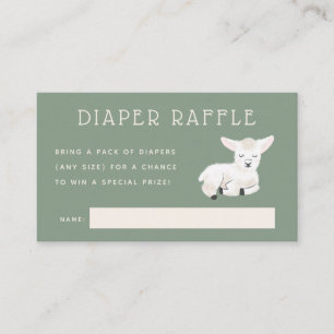 Carte D'accompagnement Petit Baby shower d'agneau Raffle billet