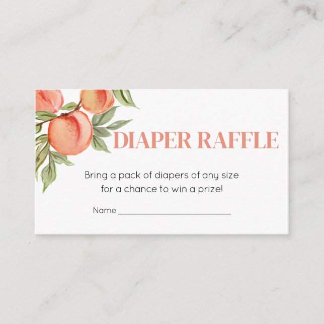 Carte D'accompagnement Petit Baby shower de chair doux Raffle (Devant)
