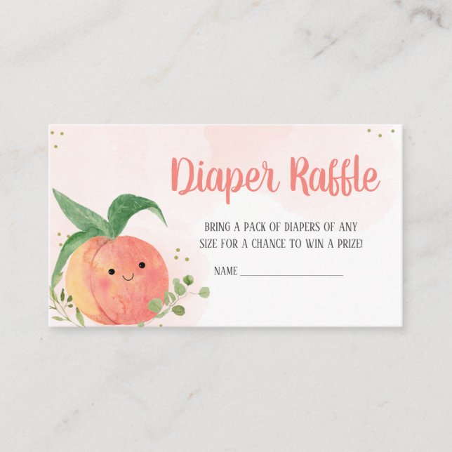 Carte D'accompagnement Petit Baby shower de chair doux Raffle (Devant)