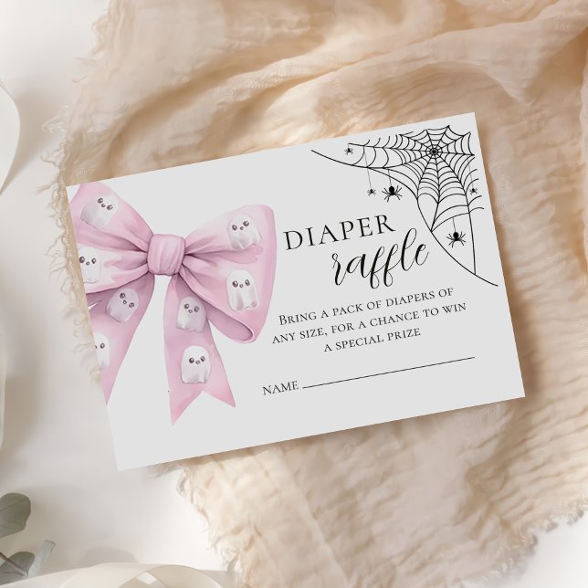 Carte D'accompagnement Petit Baby shower de plongée rose Bow (Créateur téléchargé)