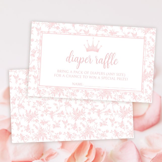 Carte D'accompagnement Petit baby shower de princesse rose tombole (Créateur téléchargé)