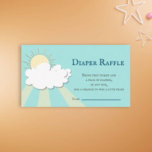 Carte D'accompagnement Petit Baby shower de soleil simple Raffin de couch