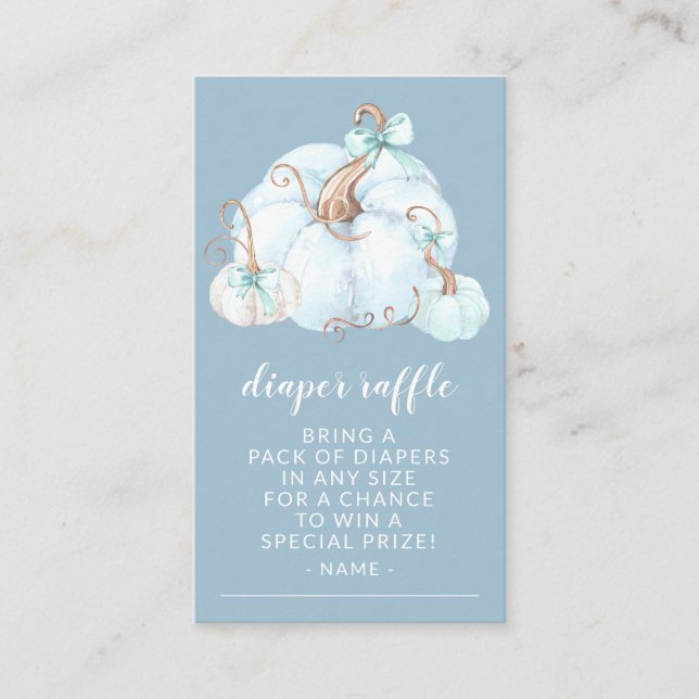 Carte D'accompagnement Petit Baby shower doux  Citrouille Raffle (Devant)