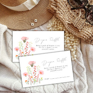 Carte D'accompagnement Petit Baby shower Fleur sauvage doux au fromage