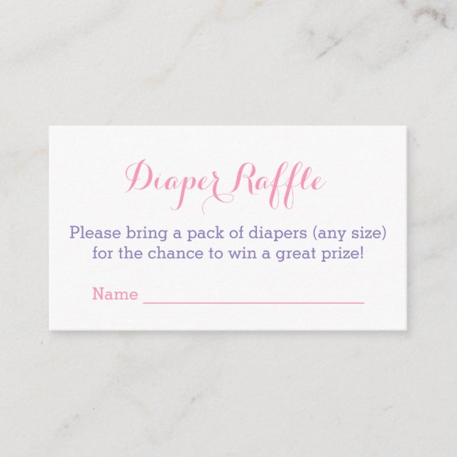 Carte D'accompagnement Petit Baby shower Floral Fille Pink (Devant)