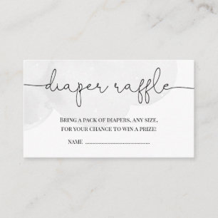 Carte D'accompagnement Petit Baby shower gris étoile Raffin de couche