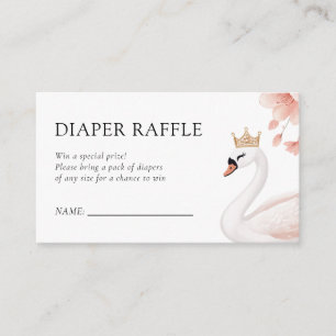 Carte D'accompagnement Petit Baby shower princesse Swan Déchets Raffle