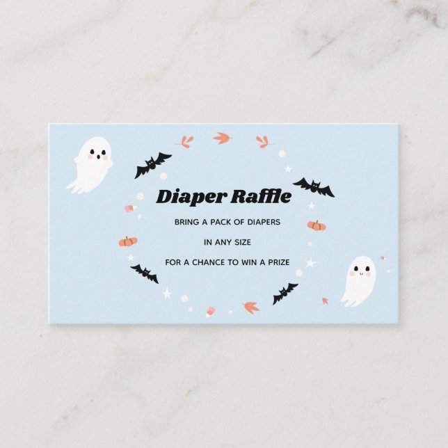 Carte D'accompagnement Petit Boo Boy Baby shower Déchets Raffle Ticket (Devant)