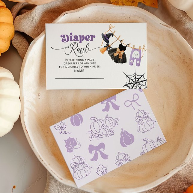 Carte D'accompagnement Petit Boo Clothesline Purple Diaper billet de tomb (Créateur téléchargé)