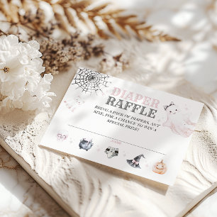 Carte D'accompagnement Petit Boo Cute Ghost Halloween Baby Girl Douche