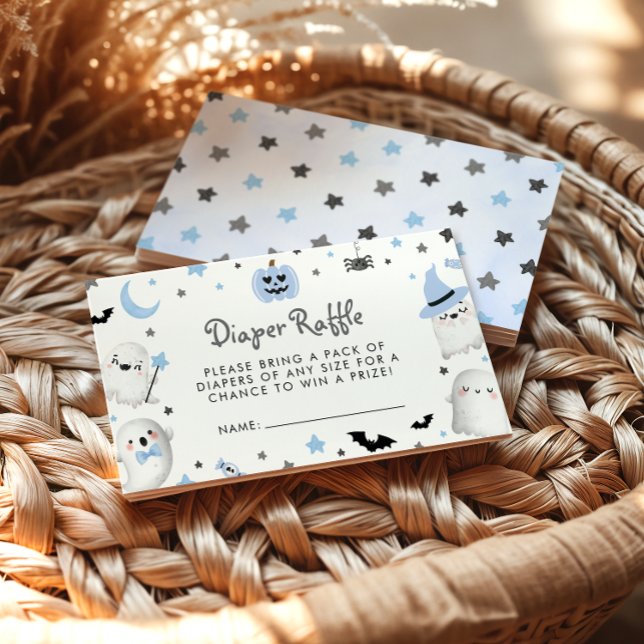 Carte D'accompagnement Petit Boo Halloween Baby shower Déchets Raffle (Créateur téléchargé)