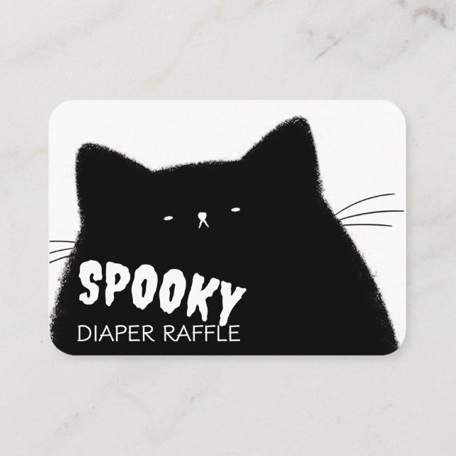 Carte D'accompagnement Petit Boo Halloween Baby shower Déchets Raffle (Dos)