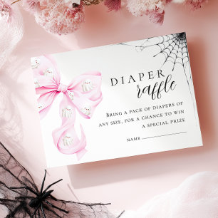 Carte D'accompagnement Petit Boo PINK Bow Baby shower Déchets Raffin