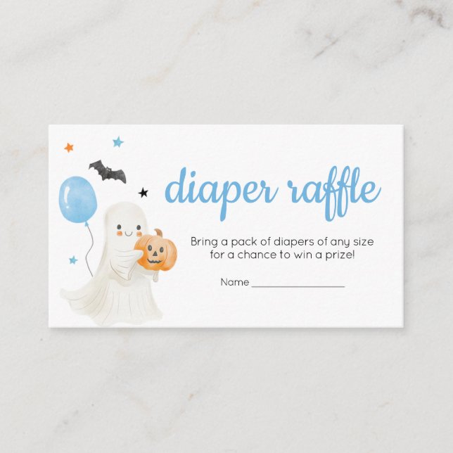 Carte D'accompagnement Petit Boy Boo est presque due Déchets Raffle (Devant)