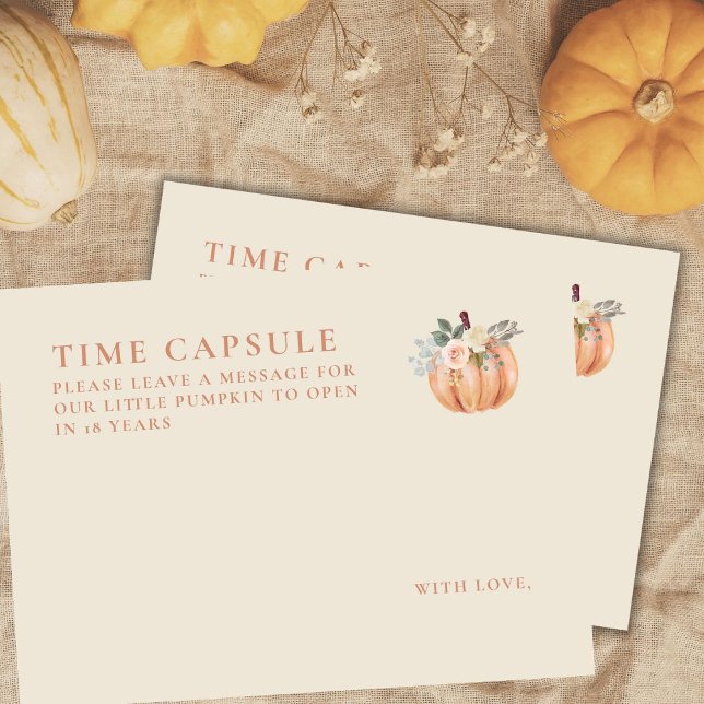 Carte D'accompagnement Petit Citrouille Automne 1er Anniversaire heure Ca (Créateur téléchargé)