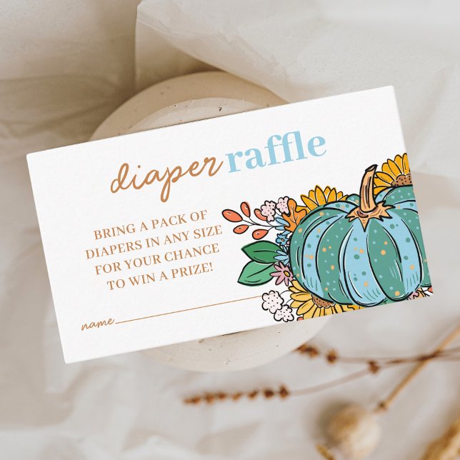 Carte D'accompagnement Petit Citrouille Baby Boy Diaper Baby shower de ch (Créateur téléchargé)