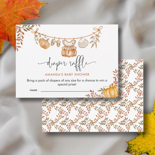 Carte D'accompagnement Petit Citrouille Baby shower d'automne Déchets Raf (Créateur téléchargé)