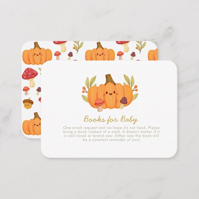 Carte D'accompagnement Petit Citrouille BabyLivres de douche pour bébé (Créateur téléchargé)