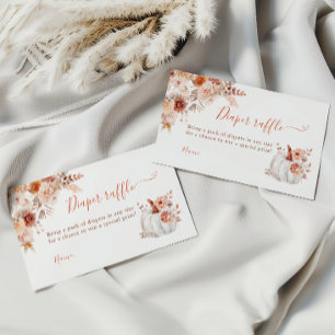Carte D'accompagnement Petit Citrouille Chute Floral Déchets Raffle