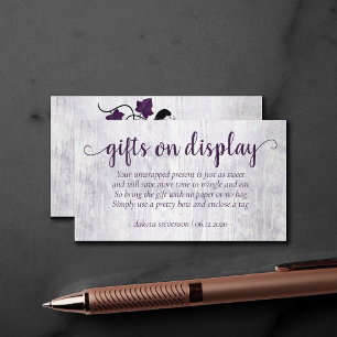 Carte D'accompagnement Petit Citrouille   Poème cadeau floral violet