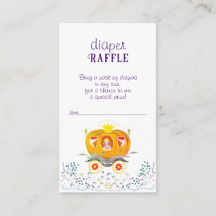 Carte D'accompagnement Petit Citrouille Princess Diaper Baby shower Raffl