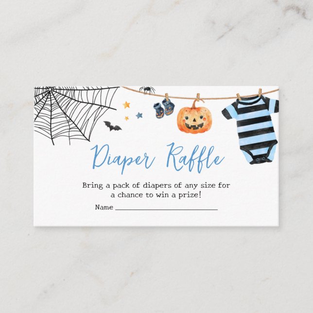 Carte D'accompagnement Petit garçon Boo Halloween Citrouille Déchets Raff (Devant)