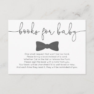 Carte D'accompagnement Petit homme moustache garçon livres de baby shower